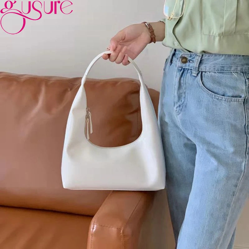 Underarm Shoulder Bag Travel Tote Bags for Women PU Leather Hobo Bag