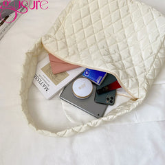 Quilted Crossbody Bag for Women Shopper Tote Handbag Purse