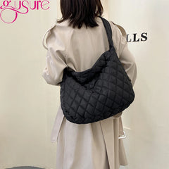 Quilted Crossbody Bag for Women Shopper Tote Handbag Purse