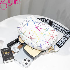 Women Laser Shoulder Crossbody Bag Holographic Jelly Small Handbag Totes Female