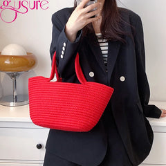 Summer Woven Shoulder Bag Children's Basket Straw Beach Bags