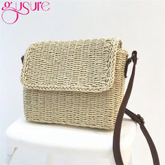 Summer Women Shoulder Bag Straw Woven Bags Flap Crossbody Bags