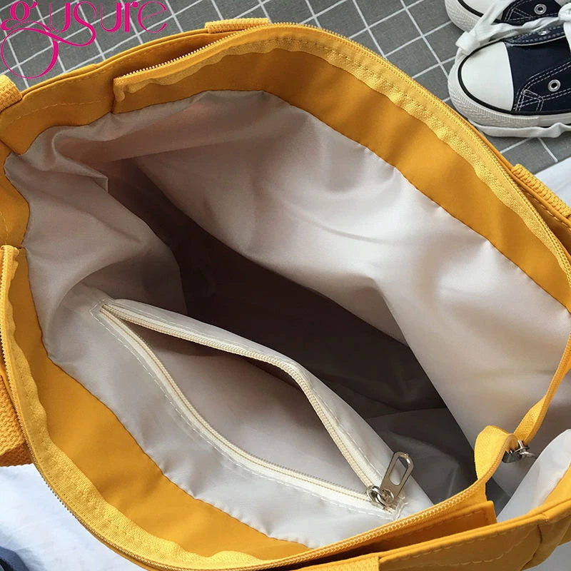 Waterproof Oxford Large Capacity Girl Shoulder Bucket Bag Female Crossbody Bags
