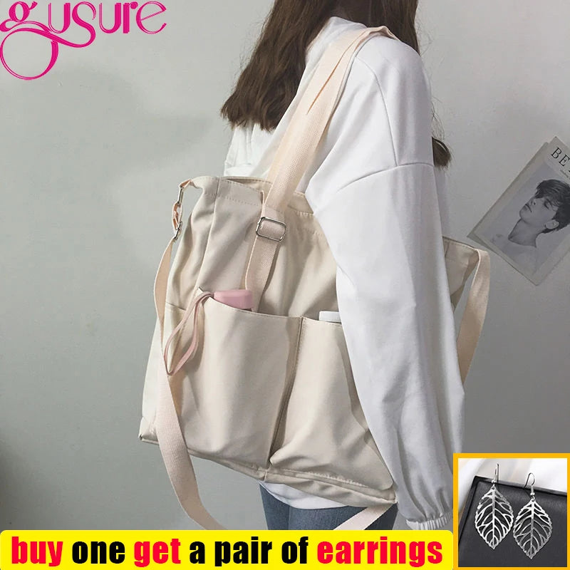 Waterproof Oxford Large Capacity Girl Shoulder Bucket Bag Female Crossbody Bags