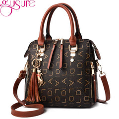 Vintage Tassel Tote Handbag Women Messenger Bag Purse Wallet Leather