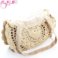 Women Travel Beach Bags Large Capacity Shopper Tote Ladies Hollow Shoulder Bags