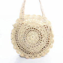 Women Travel Beach Bags Large Capacity Shopper Tote Ladies Hollow Shoulder Bags