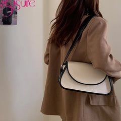 Women's Small Shoulder Handbags Totes Casual Bag Ladies PU Leather Armpit Travel