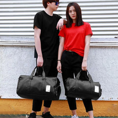 Leather Gym Bag Dry Wet Bags Men Training Yoga Travel Shoulder Sac De Sport