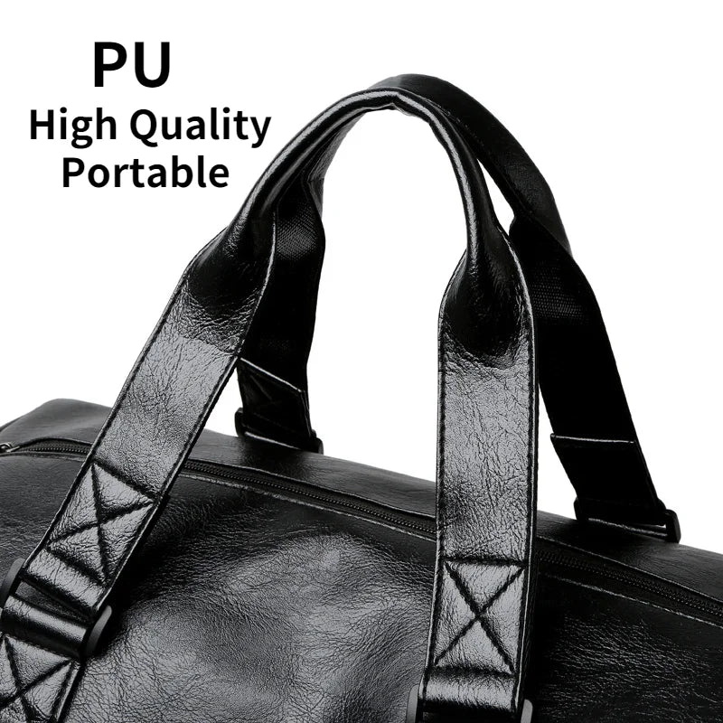 Leather Gym Bag Dry Wet Bags Men Training Yoga Travel Shoulder Sac De Sport
