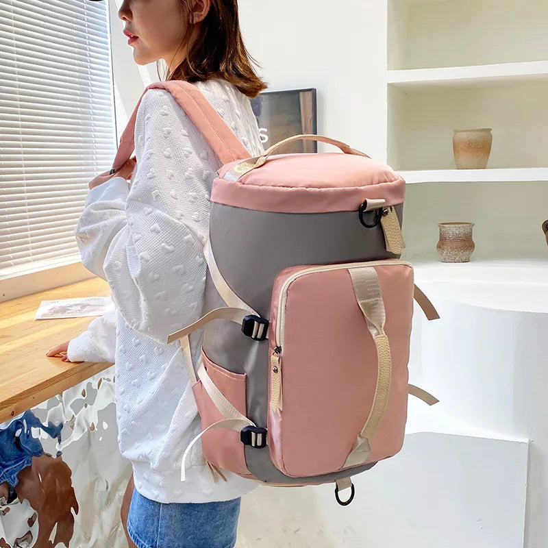 Women's Gym Bag Yoga Travel Luggage Dry Wet Shoulder Handbag Backpack