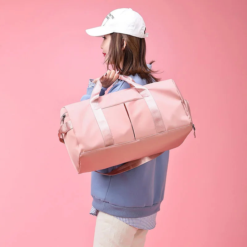 Women's Gym Bag with Shoe Compartment & Wet Pocket