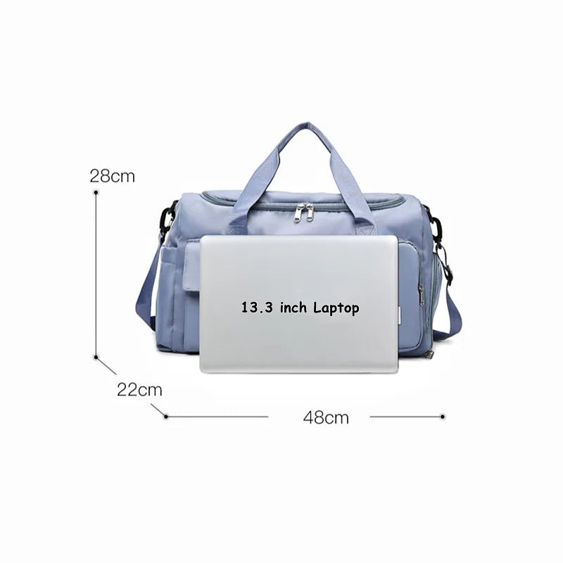 Sports Gym Bag Women Men Fitness Dry Wet Seperation Shoulder Bag