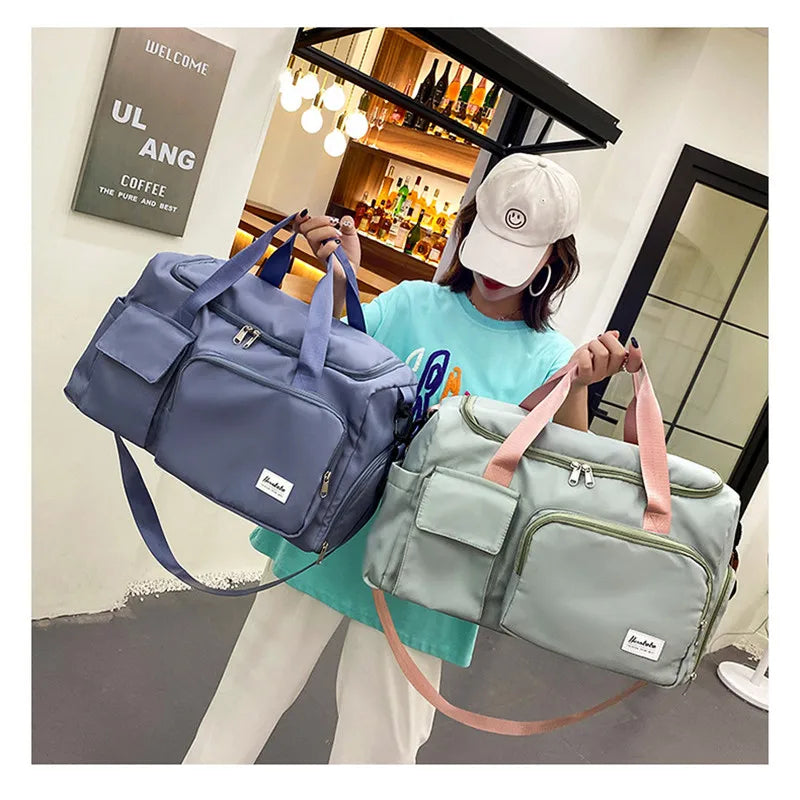 Sports Gym Bag Women Men Fitness Dry Wet Seperation Shoulder Bag