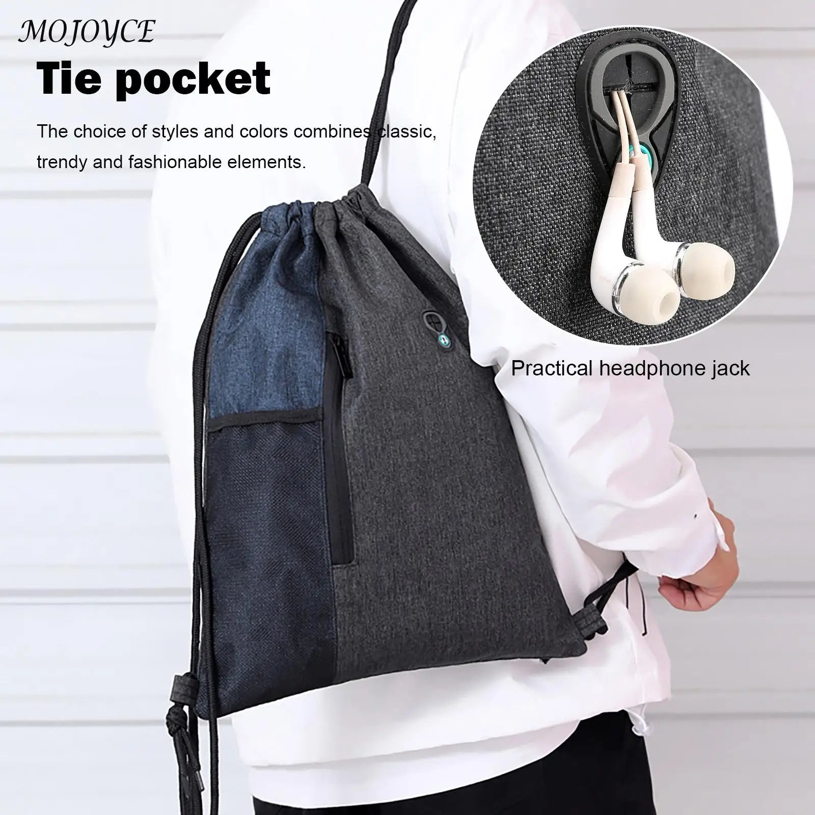 Large Capacity Waterproof Gym Sack Drawstring Bag for Sports Traveling
