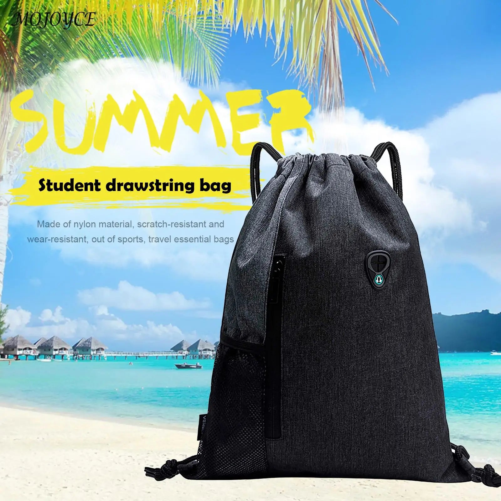 Large Capacity Waterproof Gym Sack Drawstring Bag for Sports Traveling