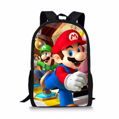 Super-Malio Students School Bag Game Pattern Teenagers Book-Bags