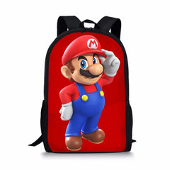 Super-Malio Students School Bag Game Pattern Teenagers Book-Bags
