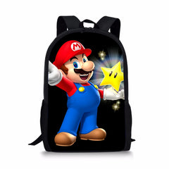 Super-Malio Students School Bag Game Pattern Teenagers Book-Bags