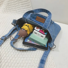 HAPPIEST Denim Women Casual Small Handbag Cowboy Fabric Female Shoulde