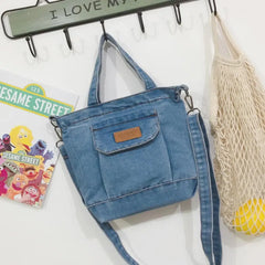 HAPPIEST Denim Women Casual Small Handbag Cowboy Fabric Female Shoulde
