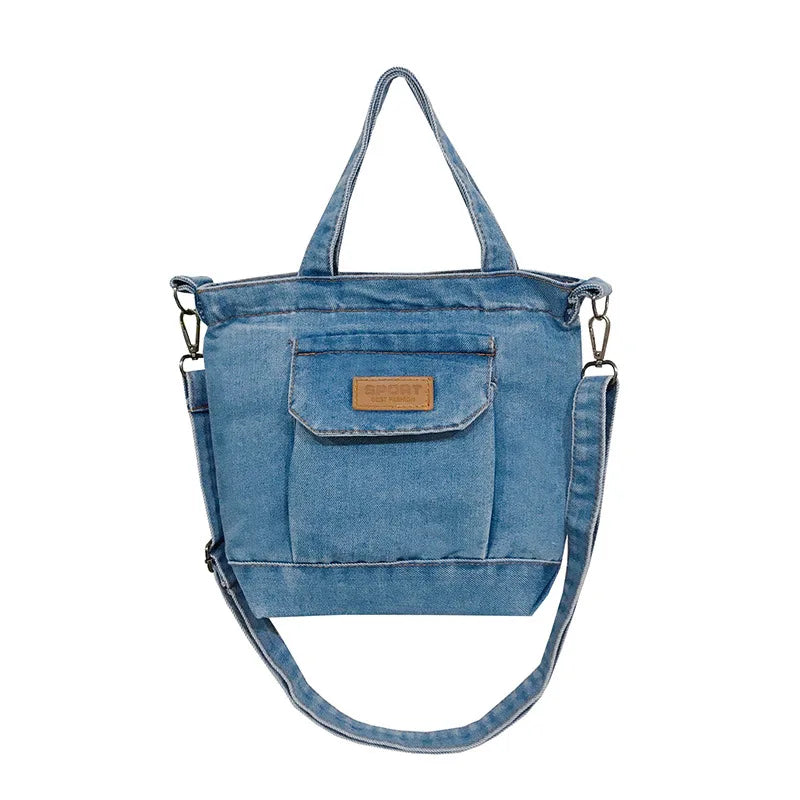 HAPPIEST Denim Women Casual Small Handbag Cowboy Fabric Female Shoulde
