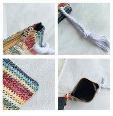 Style Weave Tote Bag Handbag Straw Ladies Clutch Evening Bags