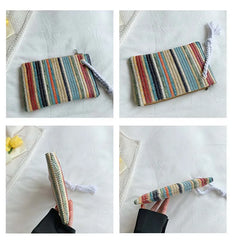 Style Weave Tote Bag Handbag Straw Ladies Clutch Evening Bags