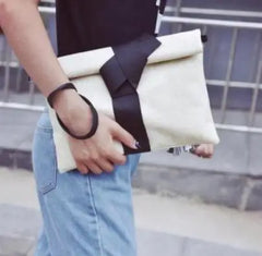 Women Bow Leather Crossbody Messenger Bag Envelope Evening Tote