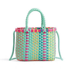 Rattan Woven Straw Tote Shoulder Bag for Women