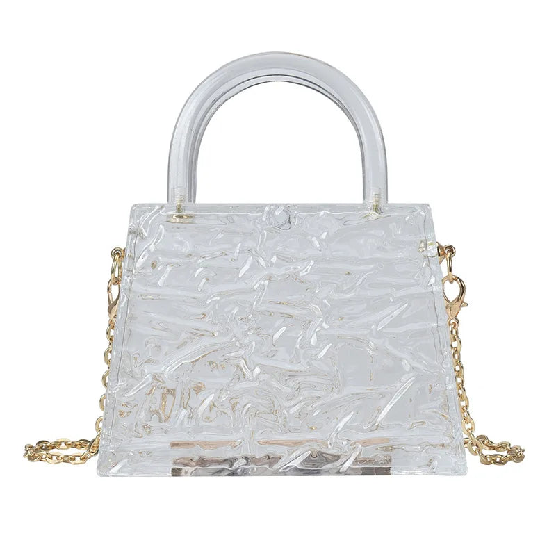 Acrylic Transparent Handbag Women Crossbody Bag Clear Clutch