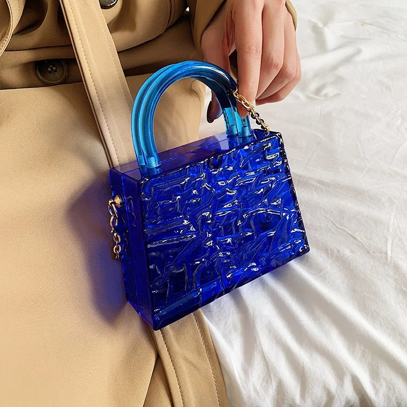 Acrylic Transparent Handbag Women Crossbody Bag Clear Clutch