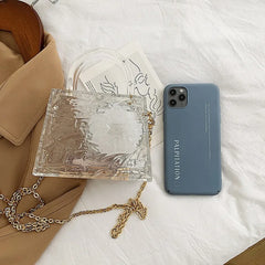 Acrylic Transparent Handbag Women Crossbody Bag Clear Clutch