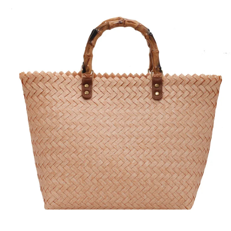 Straw Beach Large Capacity Female Summer Basket Bag