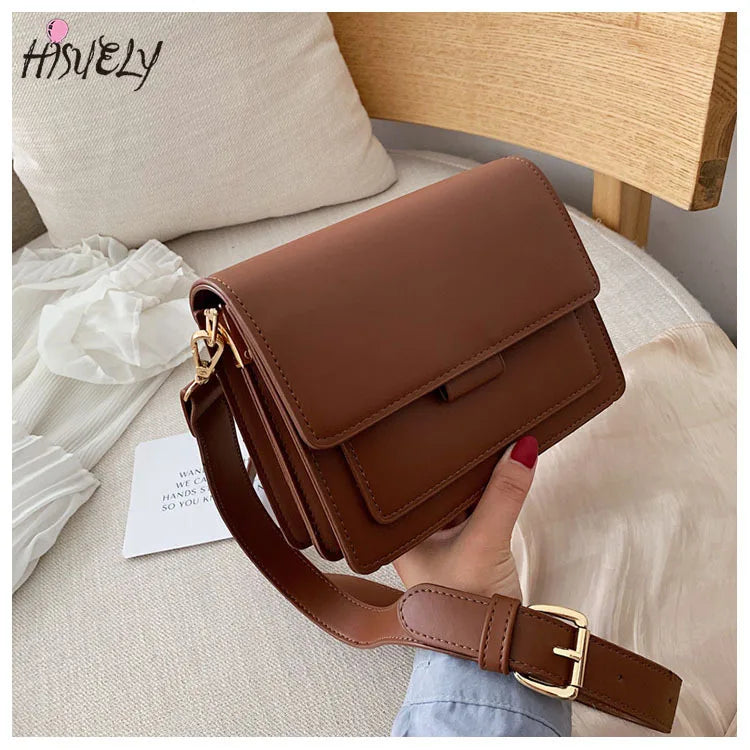 Small Brown Shoulder Bag for Women Girls Casual Crossbody Bag
