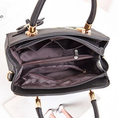 Embroidery Women Handbags Messenger Bag Leather Wild Bags Female Tote