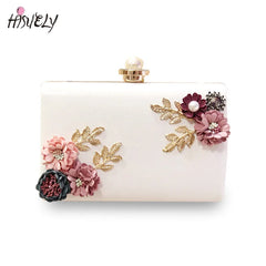 Vintage Flower Clutch Hand Bag Wedding Purse Bride Bag Female Handbag