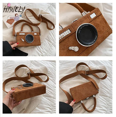Women Camera Shape Clutch Mini Crossbody Bag BG2242
