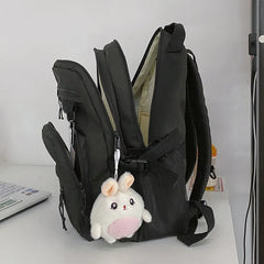 Nylon Waterproof Women Backpack College Style Schoolbag For Teen Girls
