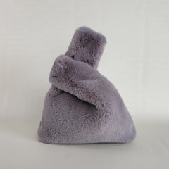 Soft Plush Women Handbags Faux Fur Ladies Winter Clutch Purse Bag