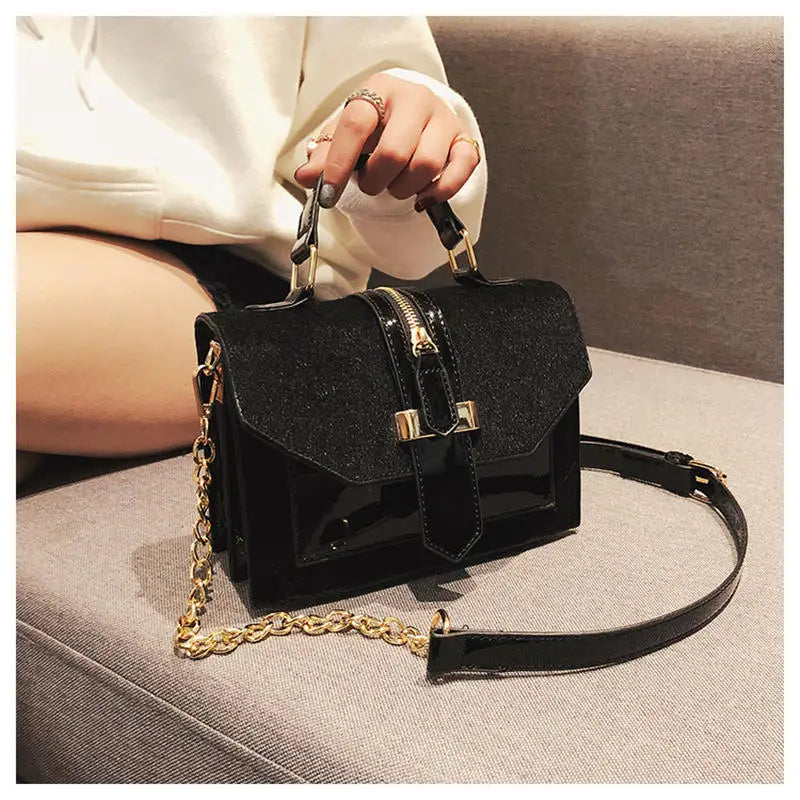 Leopard Print Shoulder Bag Chains Handbag Crossbody Bags for Women