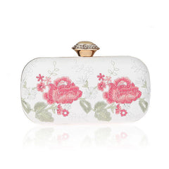 Flowers Embroidery Evening Totes Handbags for Women Retro Party/Dinner Bag
