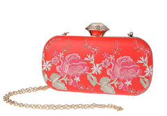 Flowers Embroidery Evening Totes Handbags for Women Retro Party/Dinner Bag