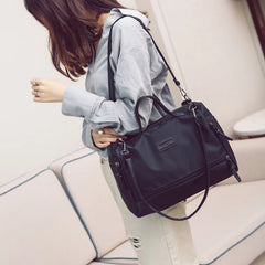 Vintage Motorcycle Tote Bag Women Shoulder Bag Zipper Top-handle Bag