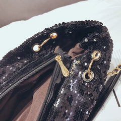 Sequins Women Tote Bag Female Shoulder Bag Large Capacity Bags Ladie Chain Bag