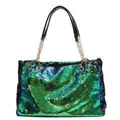 Sequins Women Tote Bag Female Shoulder Bag Large Capacity Bags Ladie Chain Bag