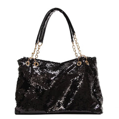 Sequins Women Tote Bag Female Shoulder Bag Large Capacity Bags Ladie Chain Bag