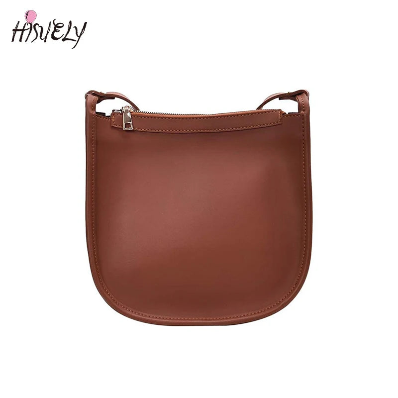 Solid Shoulder Handbags Female PU Leather Women Large Capacity Crossbody Bags