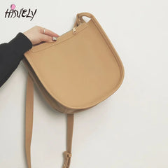 Solid Shoulder Handbags Female PU Leather Women Large Capacity Crossbody Bags