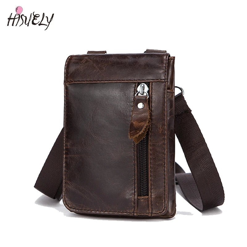 Leather Waist Packs Pack Belt Bag Phone Pouch Bags Travel Waist Pack Male Waist